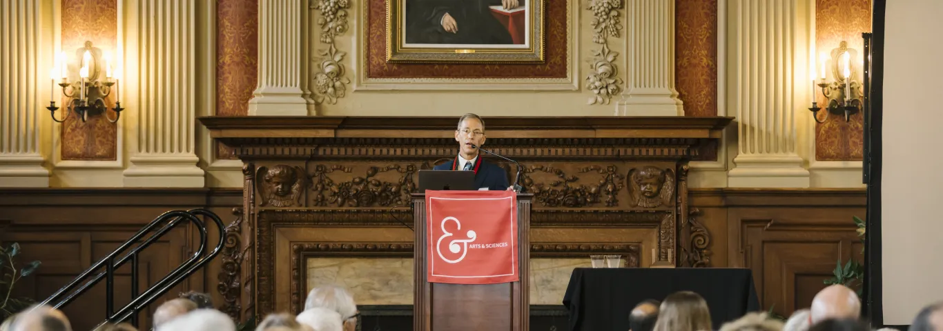 Olsen installed as George William and Irene Koechig Freiberg Professor of Biology
