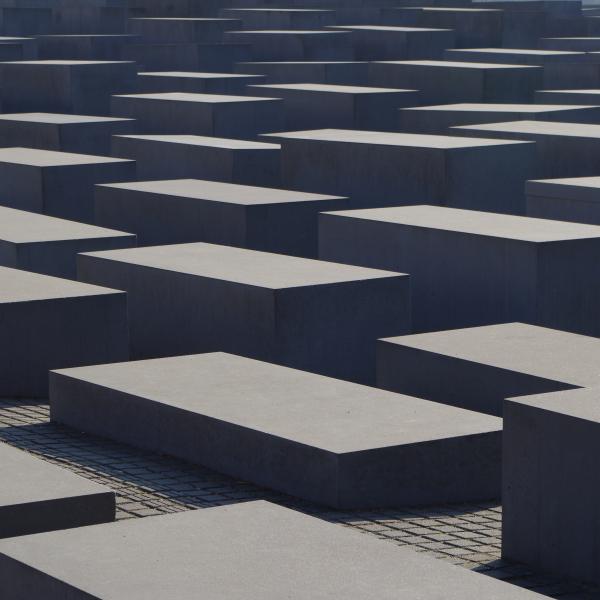 Image of Holocaust memorial in Berlin, Germany.