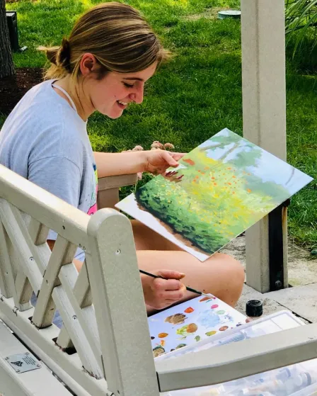 Sophie Devincenti in garden