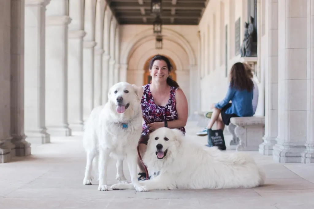 Jen Smith with Aspen and Juneau