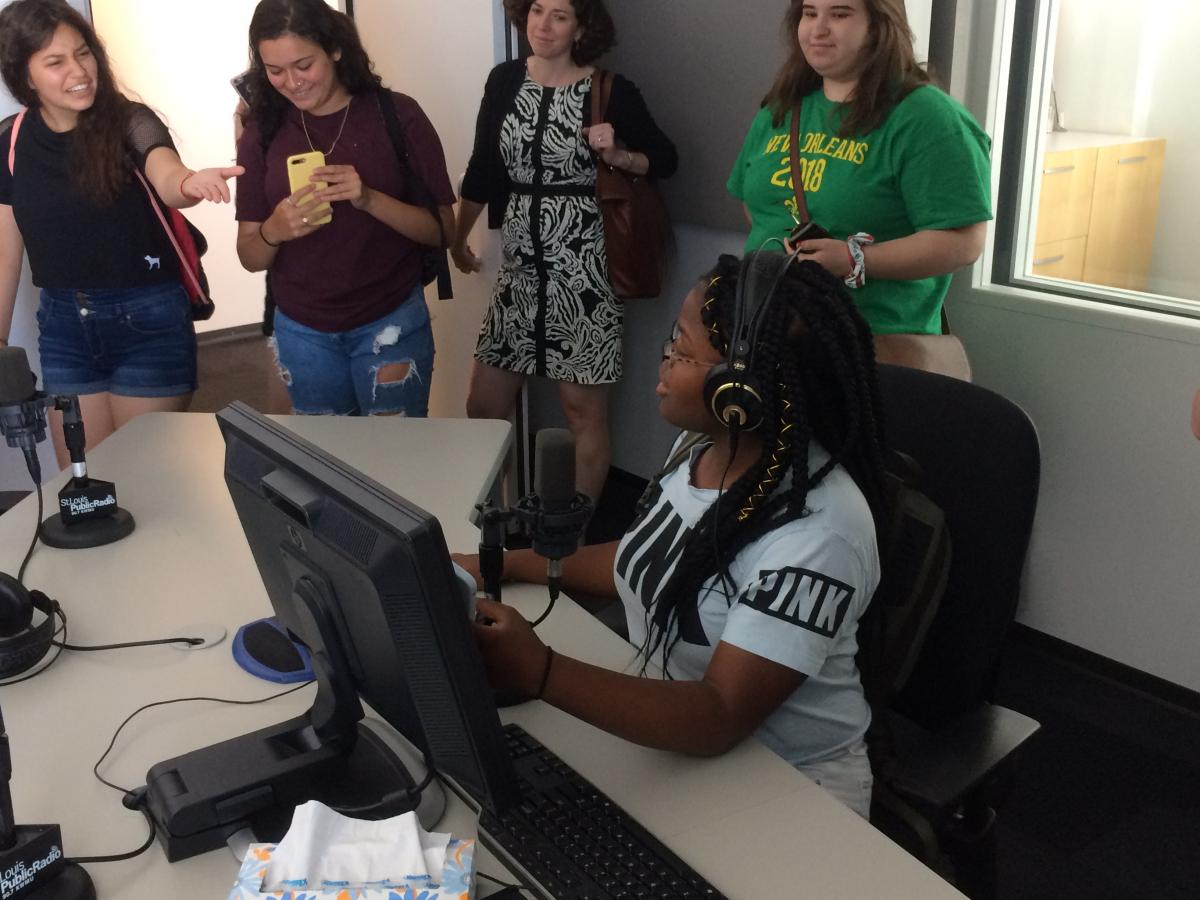 Summer Humanities Institute students visit St. Louis Public Radio