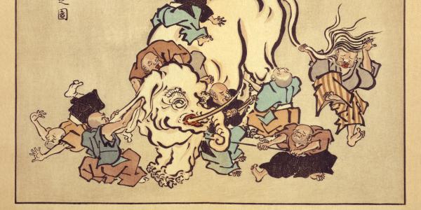 Blind monks examining an elephant, by Hanabusa Itchō