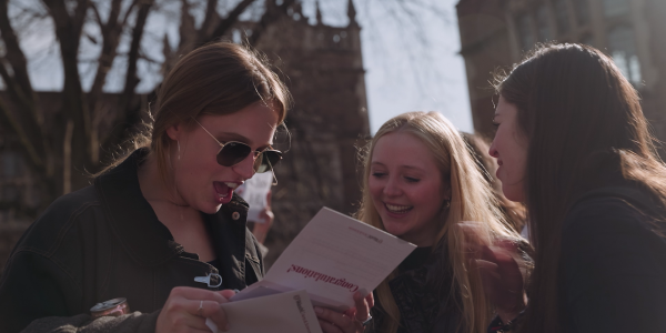 Three A&S students read letters that they wrote to themselves back in their first year at WashU.