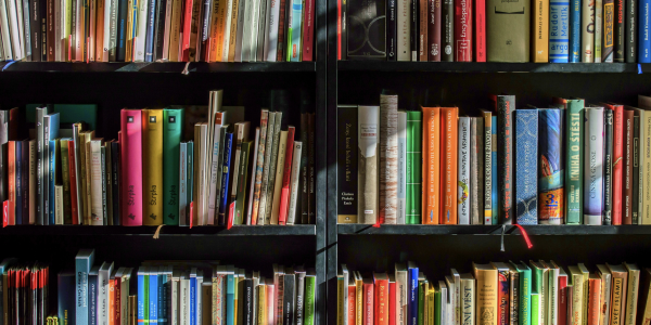 Books on a shelf