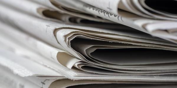 Stack of newspapers