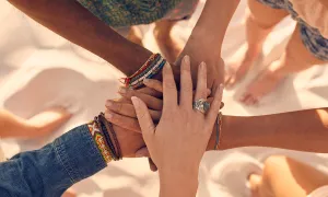 Image of interlocking arms showing diversity for Women, Gender, and Sexuality Studies